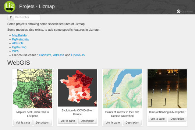 Lizmap demonstration maps